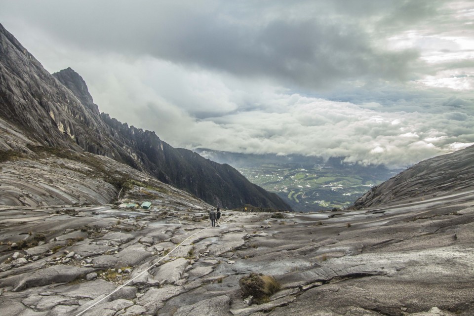Panorama view from the top of the mount kinabalu climb